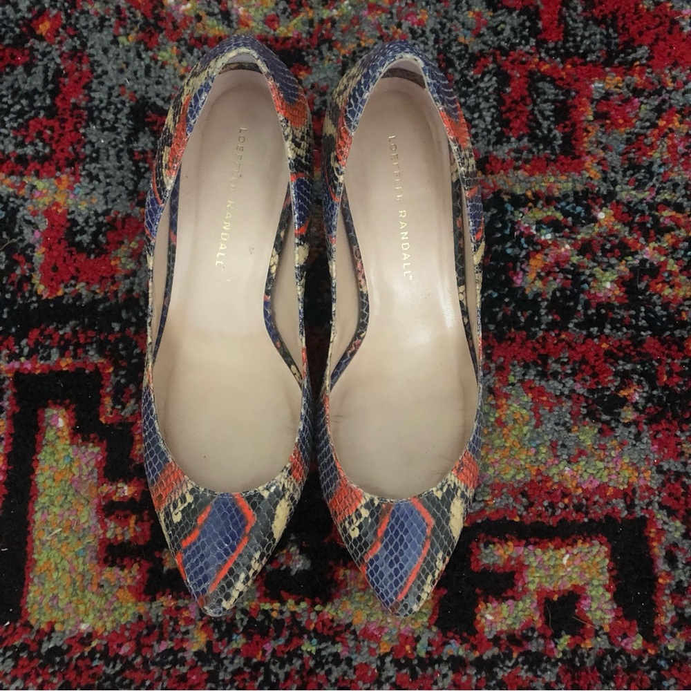 Loeffler Randall Snakeskin Heels 8.5